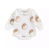 Ying Yang Waffle Romper - Camel.